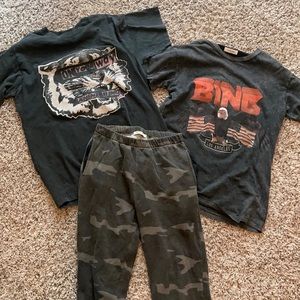 Two tees and joggers